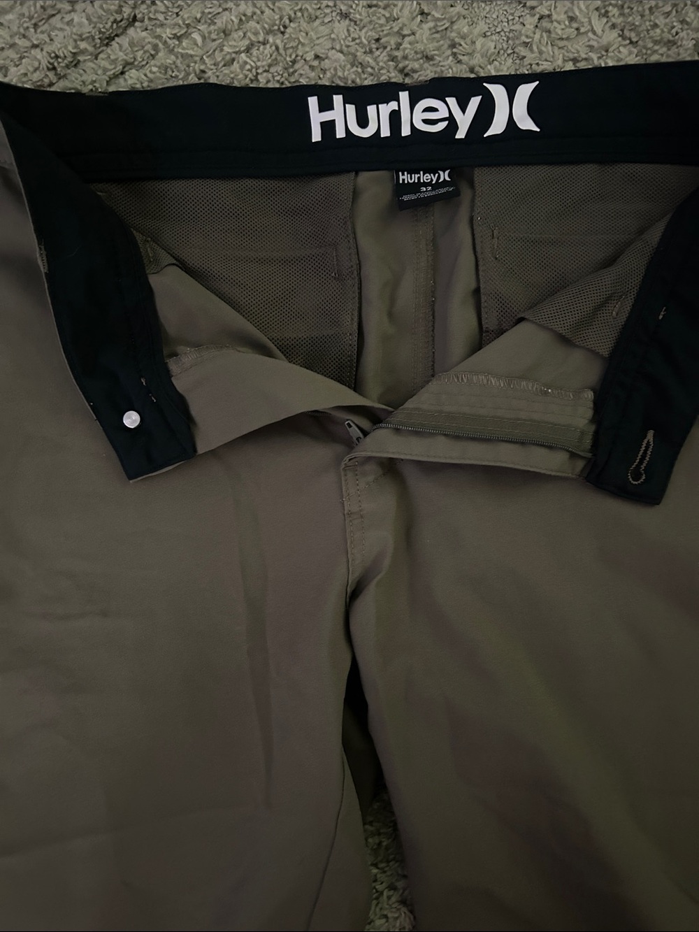 Hurley Men's Olive Hybrid Shorts - Picture 2 of 4